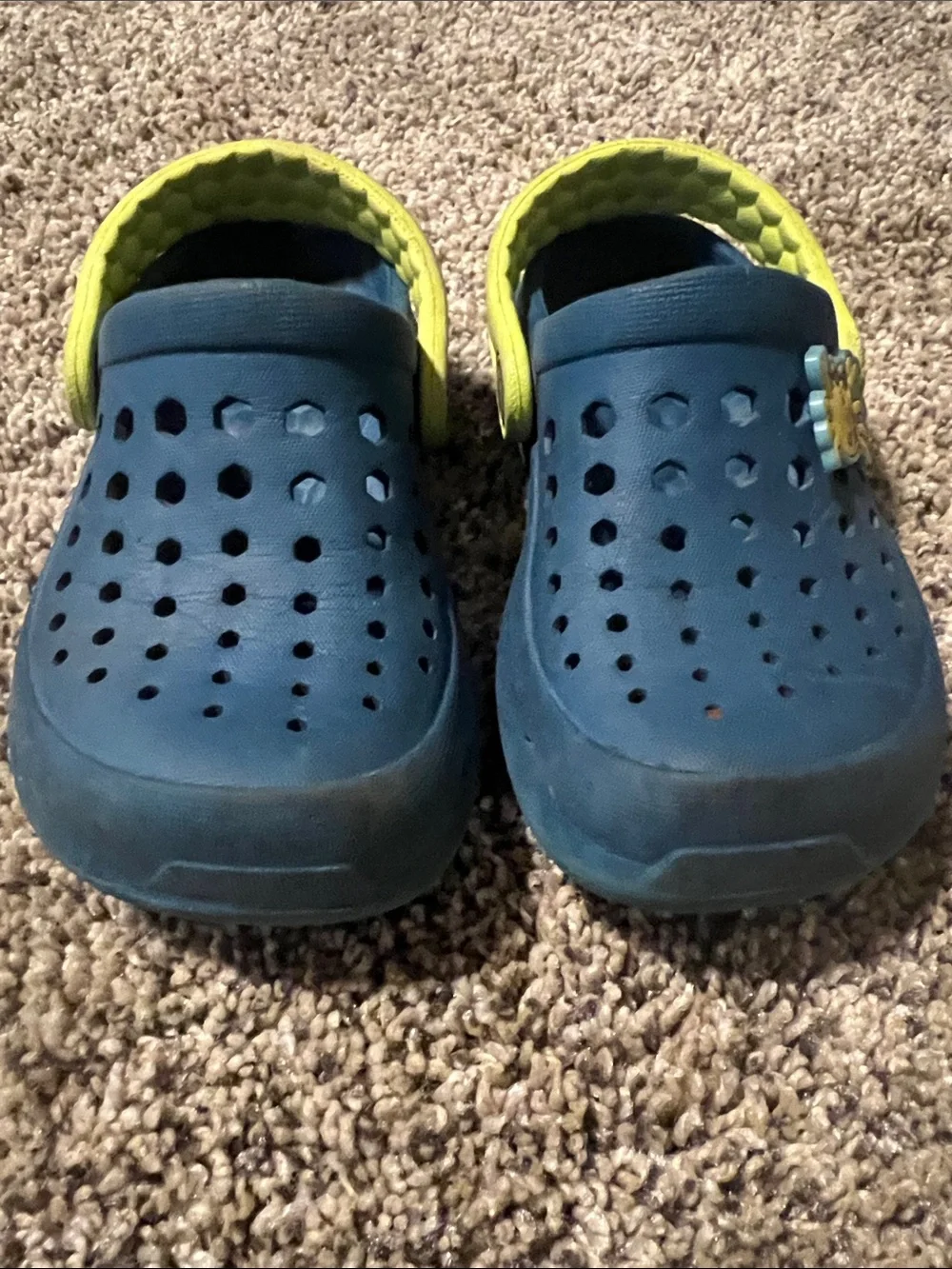 Kids Navy and Yellow Water-Ready Slip-On Sandals